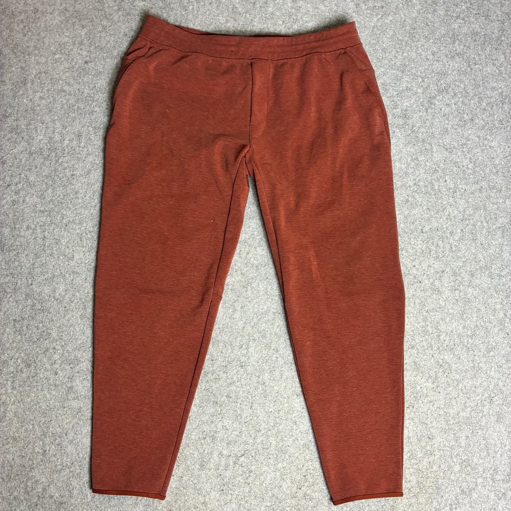 Lululemon Jogger Pants Mens XXL Rust Orange Heathered Tapered Stretch